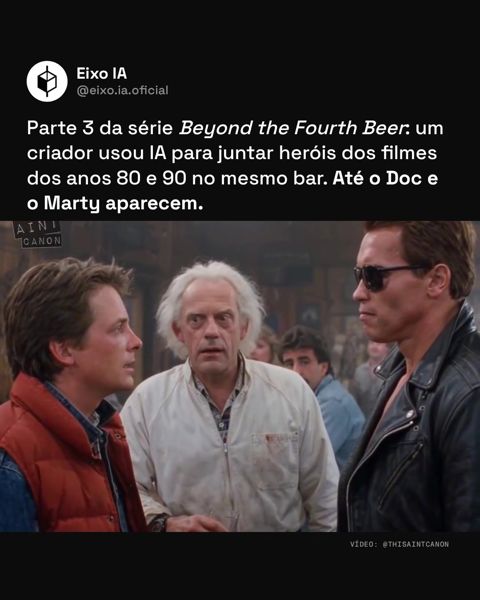 Capa do Reel da Eixo: Heróis dos anos 80 no mesmo bar