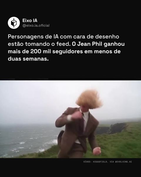 Capa do Reel da Eixo: Influenciadores de IA